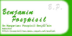 benjamin poszpisil business card